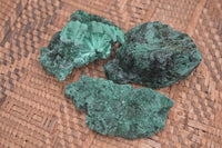 Natural Chatoyant Silky Malachite Specimens  x 12 From Kasompe, Congo