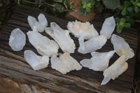 Natural Clear Quartz Clusters & Crystals  x 12 From Madagascar