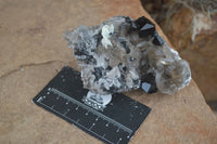 Natural Schorl Black Tourmaline & Smokey Quartz Specimens With Hyalite Opal x 2 From Erongo Mountains, Namibia - TopRock