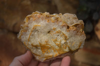 Natural Limonite Quartz Clusters x 3 From Solwezi, Zambia