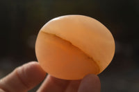 Polished Orange Twist Calcite Galets / Palm Stones x 20 From Maevantanana, Madagascar