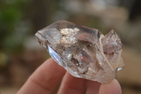 Natural Gorgeous Clear / Smokey Window Brandberg Quartz Crystals x 12 From Brandberg, Namibia