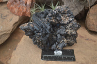 Natural Schorl Black Tourmaline & Smokey Quartz Specimens With Hyalite Opal x 2 From Erongo Mountains, Namibia - TopRock