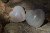 Polished Stunning Selection Of Agate Hearts x 6 From Madagascar