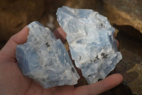 Natural New Sky Blue Calcite Specimens  x 12 From Spitzkop, Namibia