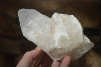 Natural White Candle Quartz Crystals  x 3 From Madagascar