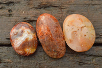 Polished Carnelian Gallets With Natural Vugs & Crystalline Features x 24 From Madagascar - TopRock