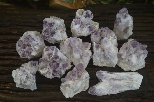 Natural Sugar Amethyst Clusters  x 12 From Zambia - Toprock Gemstones and Minerals 