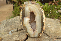 Polished Extra Large Agate Geode With A Crystalline Centre  x 1 From Maintirano, Madagascar - TopRock