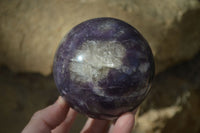 Polished Purple Lepidolite Spheres  x 2 From Madagascar