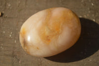 Polished Orange Twist Calcite Galets / Palm Stones x 20 From Maevantanana, Madagascar