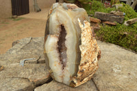 Polished Extra Large Agate Geode With A Crystalline Centre  x 1 From Maintirano, Madagascar - TopRock