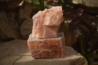 Natural New Sunset Orange Calcite Specimens  x 3 From Spitzkop, Namibia