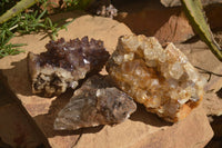 Natural Groovy Mixed Selection Of Quartz Specimens  x 3 From Southern Africa