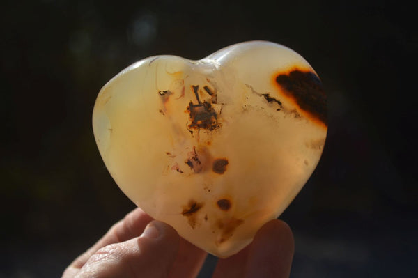 Polished Lovely Mixed Selection Of Agate Hearts  x 6 From Madagascar - Toprock Gemstones and Minerals 