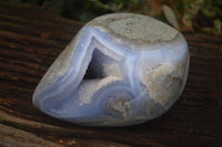 Polished Blue Lace Agate Standing Free Form  x 1 From Nsanje, Malawi - Toprock Gemstones and Minerals 