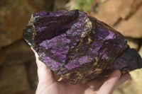 Natural Large Metallic Purpurite Cobbed Specimens x 2 From Erongo, Namibia