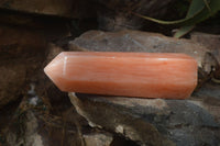 Polished Extra Large Orange Twist Calcite Tower x 1 From Maevantanana, Madagascar