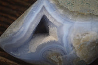 Polished Blue Lace Agate Standing Free Form  x 1 From Nsanje, Malawi - Toprock Gemstones and Minerals 