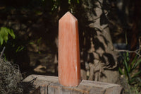 Polished Extra Large Orange Twist Calcite Tower x 1 From Maevantanana, Madagascar