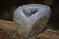 Polished Blue Lace Agate Standing Free Forms  x 3 From Nsanje, Malawi - Toprock Gemstones and Minerals 