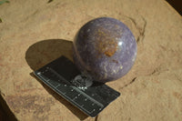 Polished Purple Lepidolite Spheres  x 2 From Madagascar