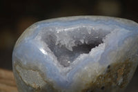 Polished Blue Lace Agate Standing Free Forms  x 3 From Nsanje, Malawi - Toprock Gemstones and Minerals 