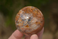 Polished Flashy Peach Moonstone Spheres  x 6 From Madagascar - Toprock Gemstones and Minerals 