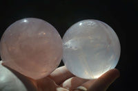 Polished Rare Star Rose Quartz Spheres x 3 From Ambatondrazaka, Madagascar - Toprock Gemstones and Minerals 