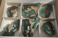 Polished One Side Polished Emerald Mtorolite Plates  x 6 From Zimbabwe