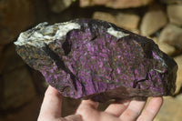 Natural Large Metallic Purpurite Cobbed Specimens x 2 From Erongo, Namibia