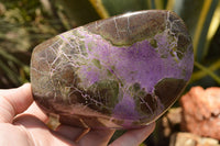 Polished Purple Stichtite & Green Serpentine Standing Free Forms  x 2 From Barberton, South Africa - TopRock