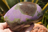 Polished Purple Stichtite & Green Serpentine Standing Free Forms  x 2 From Barberton, South Africa - TopRock