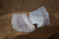 Natural Etched Blue Chalcedony Specimens  x 12 From Nsanje, Malawi