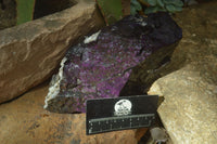 Natural Large Metallic Purpurite Cobbed Specimens x 2 From Erongo, Namibia