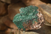 Natural Crystalline Malachite Specimens  x 2 From Congo