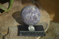 Polished Purple Lepidolite & Rubellite Spheres  x 8 From Madagascar