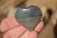 Polished  Blue Lazulite Gemstone Hearts  x 20 From Madagascar