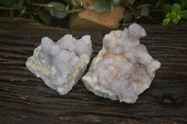 Natural Long Fingered Spirit Quartz Clusters x 2 From Boekenhouthoek, South Africa