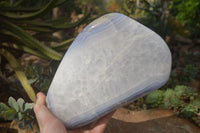 Polished XXL Blue Lace Agate Display Piece  x 1 From Nsanje, Malawi