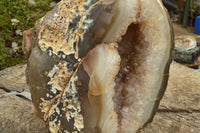 Polished Extra Large Agate Geode With A Crystalline Centre  x 1 From Maintirano, Madagascar - TopRock