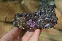 Natural Large Metallic Purpurite Cobbed Specimens x 2 From Erongo, Namibia