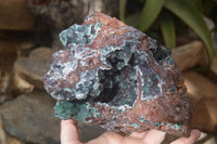 Natural Drusy Coated Ball Malachite On Dolomite Specimen x 1 From Likasi, Congo