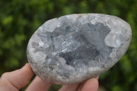 Natural Crystal Centred Blue Celestite Eggs  x 3 From Sakoany, Madagascar - Toprock Gemstones and Minerals 