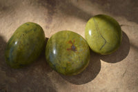 Polished Green Opal Palm Stones  x 12 From Antsirabe, Madagascar - Toprock Gemstones and Minerals 