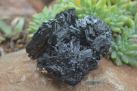 Natural Schorl Black Tourmaline Specimens With Hyalite Opal x 2 From Erongo Mountains, Namibia - TopRock