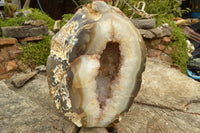 Polished Extra Large Agate Geode With A Crystalline Centre  x 1 From Maintirano, Madagascar - TopRock