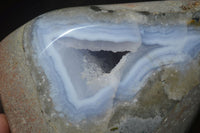 Polished Blue Lace Agate Standing Free Form  x 1 From Nsanje, Malawi - Toprock Gemstones and Minerals 