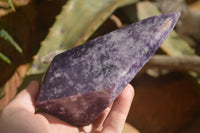 Polished  Stunning Lepidolite Standing Free Forms  x 2 From Zimbabwe