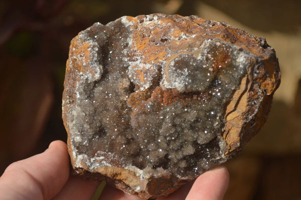 Natural Drusy Coated Dolomite With Hematite & Libethenite Specimens  x 4 From Congo